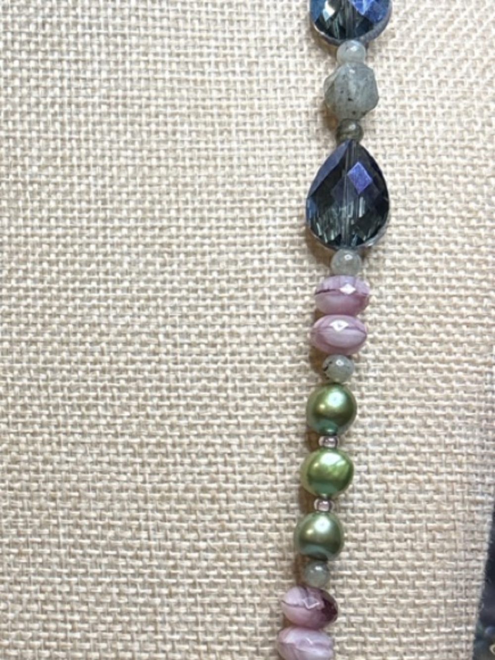 Lampwork & Freshwater Pearl Necklace 24’ - Picture 3 of 4
